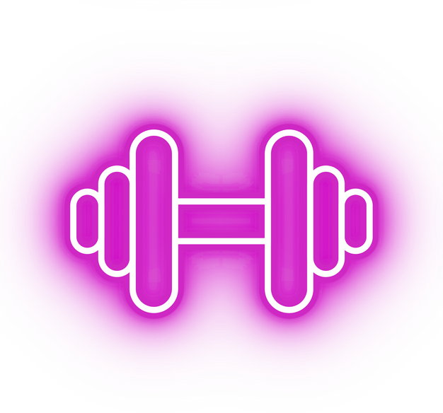 Neon pink weights icon